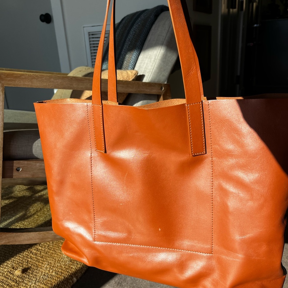 Everlane Vibrant Orange Tote Bag
